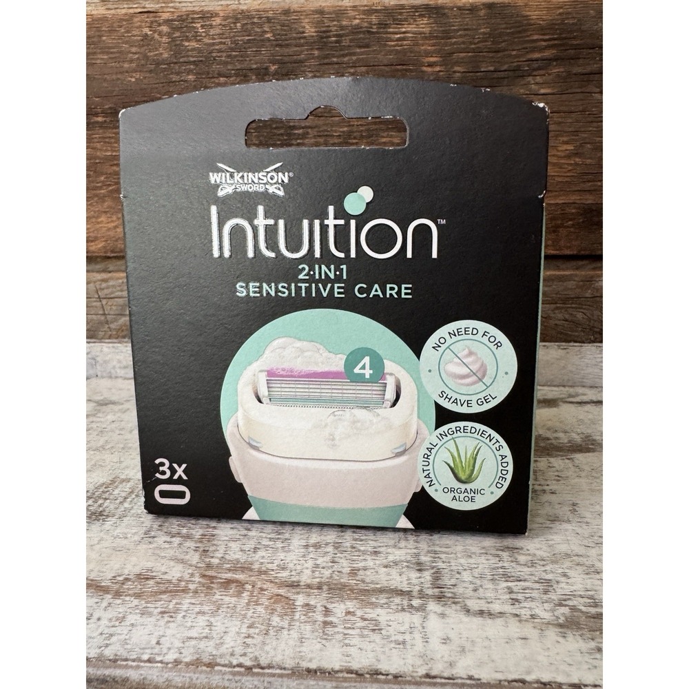 Intuition 2-in-1 Sensitive Care Razor Refills 3 Pack 4-Blade Cartridges